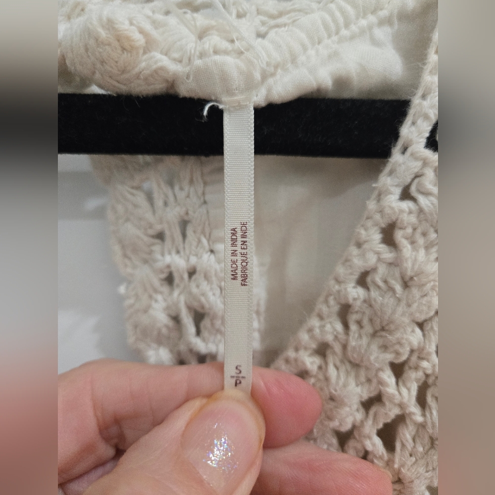 Free People Megan Off White Crochet Blouse - Picture 13 of 14